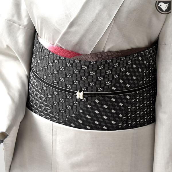 西陣織老舗機屋 謹製 切子七宝 経浮かし錦織 八寸 名古屋帯 正絹 日本製 送料・代引き無料！[商品...