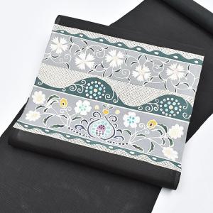 京型染め ボタニカル文様 九寸 名古屋帯 正絹 ...の商品画像