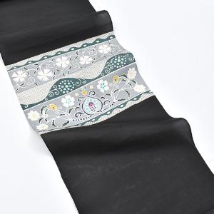 京型染め ボタニカル文様 九寸 名古屋帯 正絹...の詳細画像4