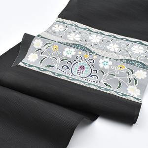 京型染め ボタニカル文様 九寸 名古屋帯 正絹...の詳細画像5