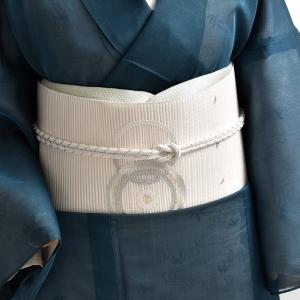 (単衣/夏)絽綴れ 西陣 老舗 都 謹製 “輪” 八寸 名古屋帯 正絹 日本製 送料・代引き無料！[商品番号：22369]