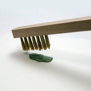 真鍮ブラシ 先端角なし 保管用穴あり 木柄 ガ...の詳細画像2