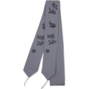 男物　本モス友禅腰紐 鳥獣戯画　鼠地　並尺