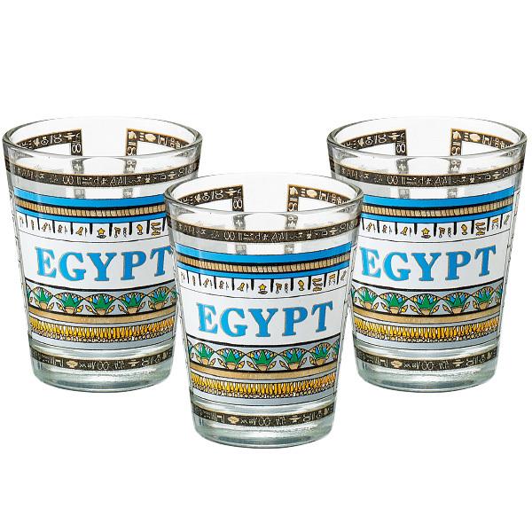 エジプト お土産 エジプト ショットグラス3個セット｜グラス・食器 ヨーロッパ 雑貨 エジプト土産