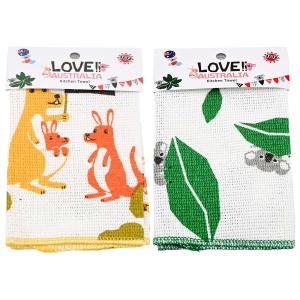 コアラ&カンガルーキッチンタオル2枚セットの商品画像