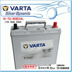 SUZUKI エブリイ 0.7i LE-DA62V・UE-DA62V・GBD-DA62V・EBD-DA64V・GBD-DA64V用/VARTA N70/80B24L シルバーダイナミック｜e-parts0222