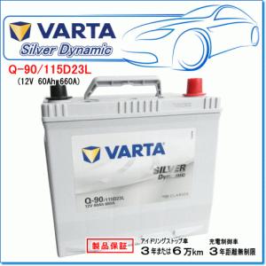 SUZUKI エスクード 2.0i (4WD) CBA-TD54W用/VARTA Q90/115D23L シルバーダイナミック｜e-parts0222