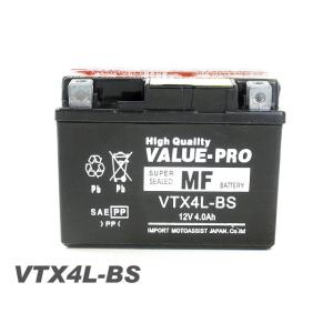 VTX4L-BS 即用バッテリー ValuePro / 互換 YT4L-BS トゥデイ DJ-1 タクト DAX リード50 NS-1 NSR250R RGV250ガンマ R1-Z TZR250 KSR110｜e-parts8198