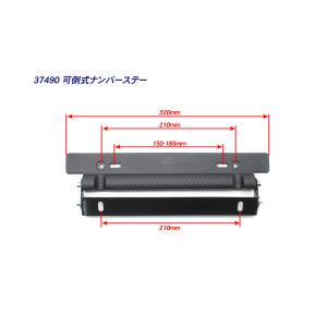 汎用 ナンバー ステー 角度調整付き カーボン...の詳細画像3