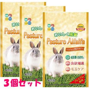 【まとめ買いお徳用】[ハイペット]パスチャーアルファルファ400ｇ×３個セット