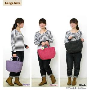 P.Pバッグ アクアマリン かごバッグ ビニー...の詳細画像3