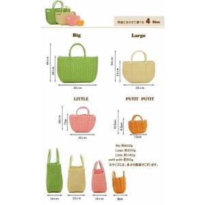 P.Pバッグ アクアマリン かごバッグ ビニー...の詳細画像5