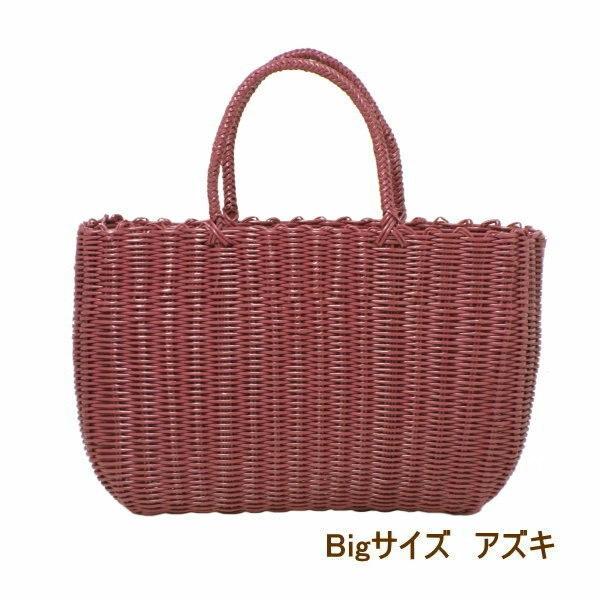 即出荷 アズキ かごバッグ bigサイズ 浴衣用 ビニールバッグ エコバッグ PPバッグ カゴバッグ...