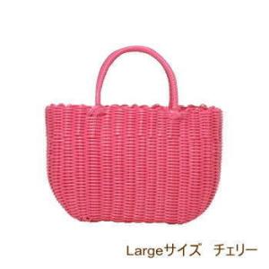 ピンク かごバッグ ミドルバッグ ビニール製 浴衣用 ビニール PPバッグ