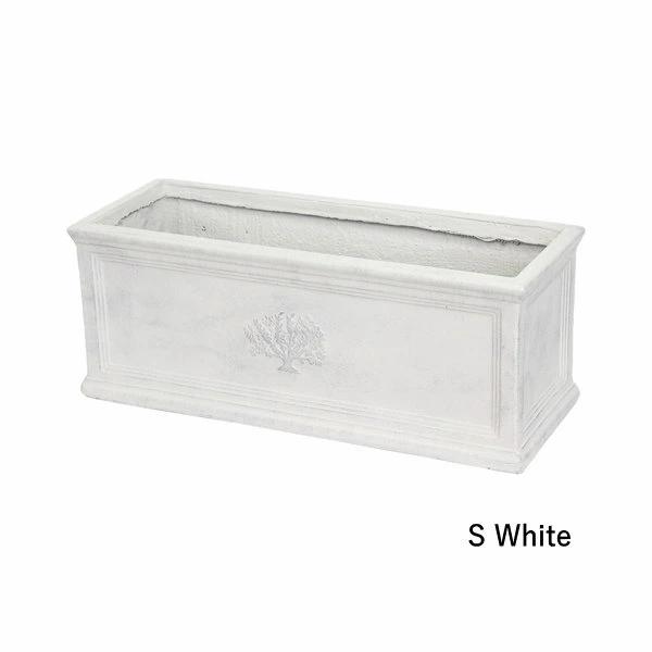 即出荷 ロングプランターフォレストS White プランター 長方形 大型 おしゃれ 屋外