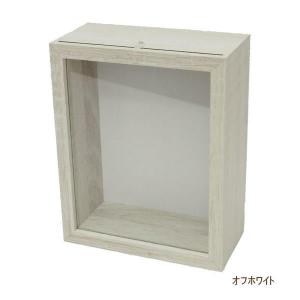 即出荷 オフホワイト フォトフレーム 写真立て インテリア デコレーション アレンジ ケース おしゃれ DIY 額 フレーム クラフトボックス L 4008932-03 丸和貿易