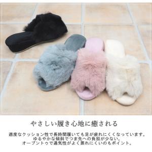 パンタフレフラフィーベージュ スリッパ ヒール...の詳細画像1