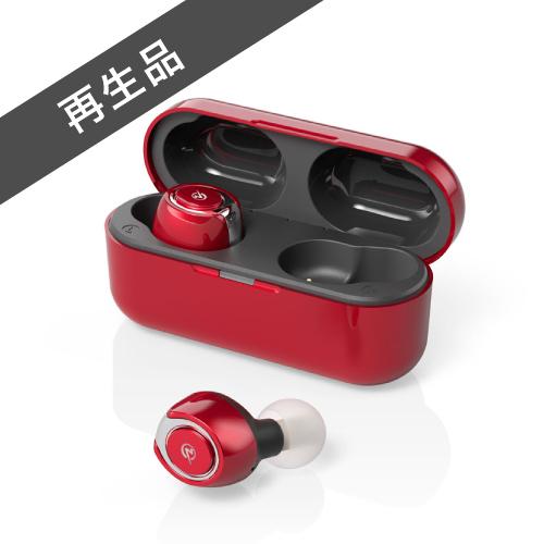 ワイヤレスイヤホン Bluetooth M-SOUNDS MS-TW11RD (クリスタルレッド) ...