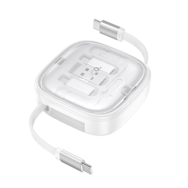 充電ケーブル 巻き取り 旅行 ケース付  95cmUSB-C hoco U140 コネクタ付 オール...