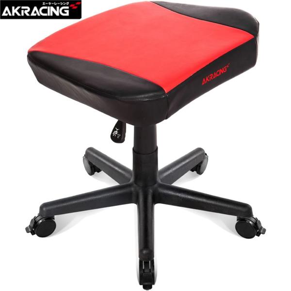 AKレーシングチェア ゲーミングチェア 足置き台 座椅子 AKRacing オフィスチェア レッド ...