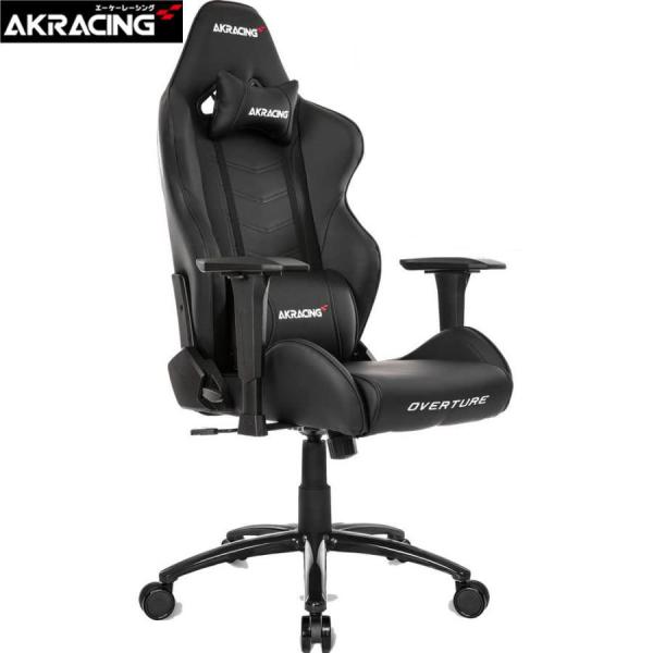 AKレーシングチェア ゲーミングチェア 椅子 AKRacing Overture オフィスチェア 黒...