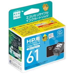 HP (ヒューレット・パッカード) HP61 対応 ブラック リサイクル インク エコリカ ECI-HP61B-V｜e-plaisir-shop