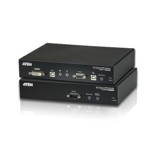 KVMエクステンダー DVI USB HDCP対応 スピーカー&amp;マイク接続 光ファイバー 最大600...