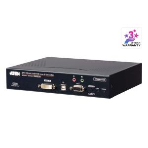 KVMエクステンダー デュアルリンク DVI-D IP-KVM トランスミッター (2K対応/デュアルSFP搭載) Auto-MDIX機能 OSD RS-232 ATEN KE6920T｜e-plaisir-shop
