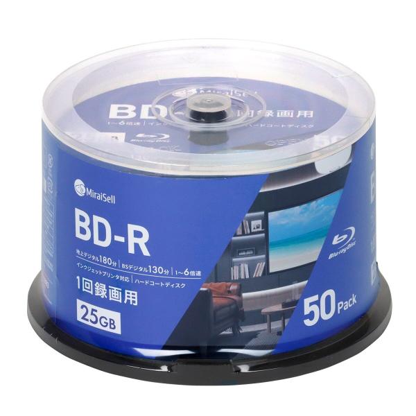 録画用Blu-ray Disc 25GB 1-6倍速 スピンドル 50枚入 まとめ買い 国内サポート...