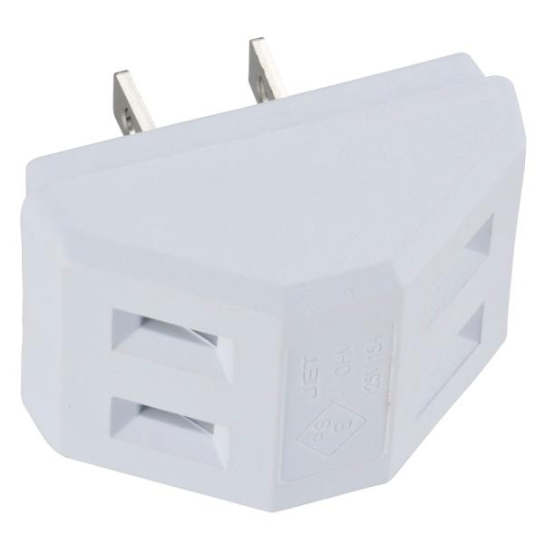 電源タップ コードなし 2個口 白 ホワイト_HS-TM2SA1-W 00-1815 OHM オーム...