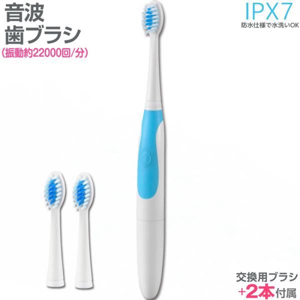 ［ポイント大幅増量中］Iberis 電動ハブラシ 音波歯ブラシ ブルー 乾電池式 HB-C22AK-...