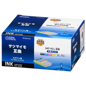 エプソン互換インク サツマイモ 6色パック｜INK-ESAT-6CL 01-3957 オーム電機｜e-price