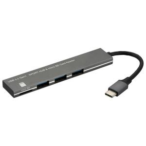 USBハブ 3ポート microSDカードリーダー付き USBTypeCコネクタ｜PC-SH3PC08-H 01-3976 オーム電機｜e-price