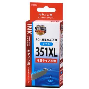 キヤノン互換インク BCI-351XLC シアン_INK-C351XLB-C 01-4160 オーム電機｜e-price