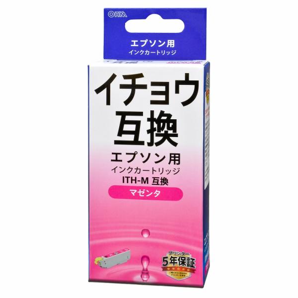 エプソン互換インク イチョウ ITH-M マゼンタ_INK-EITHB-M 01-4303 オーム電...