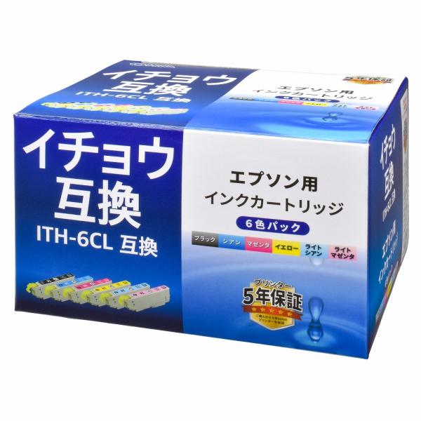 エプソン互換インク イチョウ ITH-6CL 6色入_INK-EITHB-6P 01-4307 オー...
