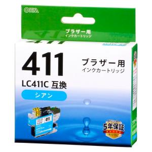 インク ブラザー互換インク LC411C 染料シアン｜INK-B411-C 01-7772 オーム電機｜e-price