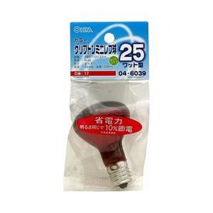 クリプトンレフ球 カラー Ｅ17 25W レッド LB-R4725K-CR 04-6039