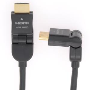 HDMIケーブル 3D映像対応 スイング横型 2m 黒 VIS-C20SH-K 05-0266 オーム電機｜e-price