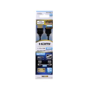 HDMI1.4スリムケーブル 1m VIS-C10SL-K 05-0295 オーム電機｜e-price