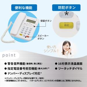 シンプルホン 迷惑電話対策機能付|TEL-29...の詳細画像2