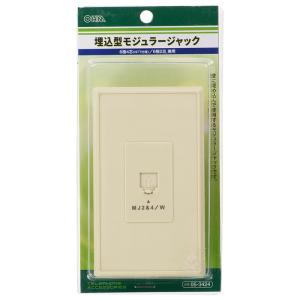 モジュラージャック 埋込型 6極4芯（NTT仕様）/6極2芯兼用_TP-3424 05-3424 オーム電機｜e-price