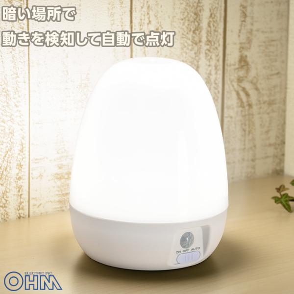 LEDナイトライト 明暗・人感センサー 80ルーメン 電池式｜NIT-BLA6JE-WN 06-01...