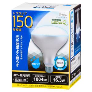 LED電球 レフランプ形 E26 150形相当 防雨タイプ 昼光色 LDR16D-W 9 06-0794 オーム電機｜e-price