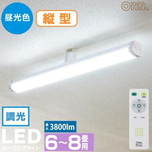 縦型LEDシーリングライト 6〜8畳用_LE-Y40D8G-TB 06-1684 オーム電機｜e-price