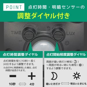 LEDセンサーライト コンセント式 2灯 人感...の詳細画像4