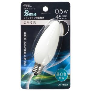 LED電球 シャンデリア電球形 E17/0.8W 昼白色｜LDC1N-G-E17 13 06-4650 OHM オーム電機｜e-price