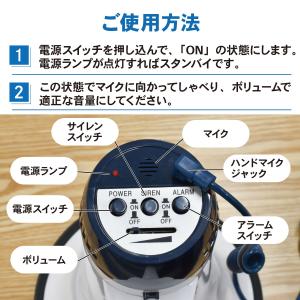 拡声器 ハンドメガホン メガホン ハンドマイク...の詳細画像2