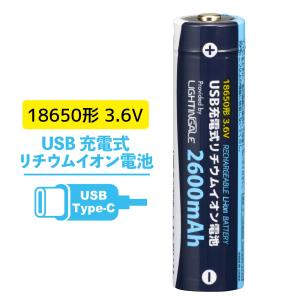 リチウムイオン電池 USB充電式リチウムイオン電池 18650形 2600mAh｜BTJ-1865026-LIT 08-1312 オーム電機｜e-price
