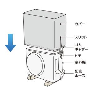 エアコン室外機カバー Lサイズ|DZ-Z004...の詳細画像3